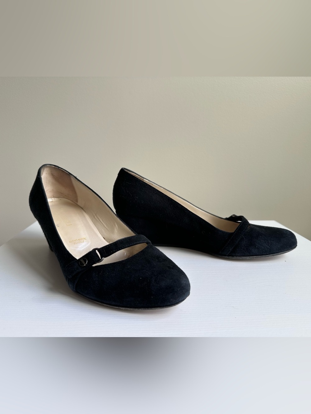 Bruno Magli Black Suede Pumps